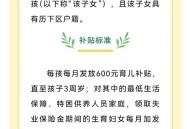 育儿补贴申领开放,国家每月发放育儿补贴怎么申请？