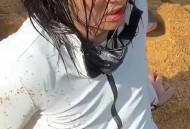 女子被洪水冲进地库,女子被洪水冲进地库视频