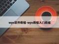 wps软件教程-wps教程入门教程